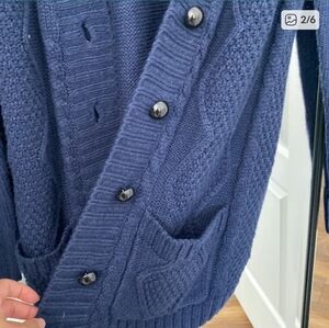 Venus BLUE cable cardigan